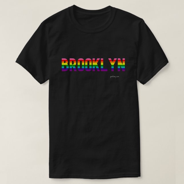 Brooklyn Pride Hoodie | Rainbow Flag T-Shirt (Design Front)