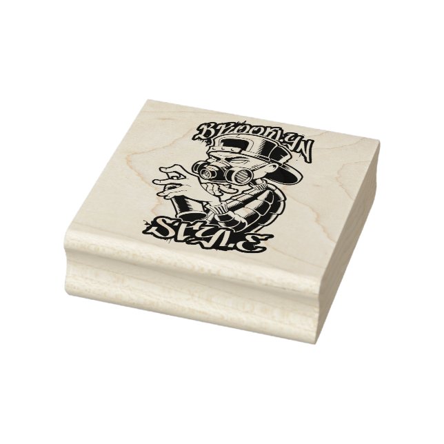 Brooklyn Style Graffiti  Rubber Stamp (Stamp)