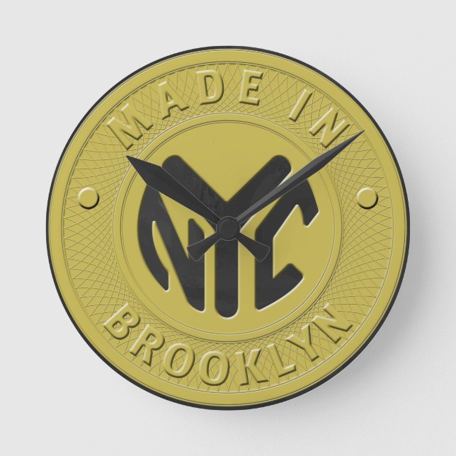 Brooklyn Subway Token Round Clock (Front)