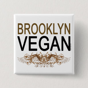 Brooklyn Vegan 2 Inch Square Button