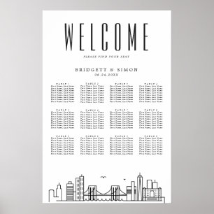 Brooklyn Wedding   12 Table Seating Chart 