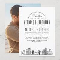 Brooklyn Wedding | Modern Deco Skyline 