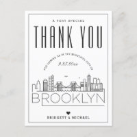 Brooklyn Wedding | Thanks for Coming! Postcard