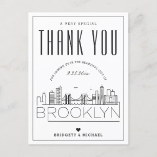 Brooklyn Wedding   Thanks for Coming! Postcard