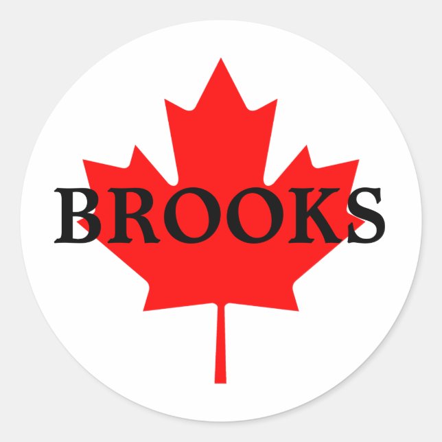 BROOKS CLASSIC ROUND STICKER (Front)