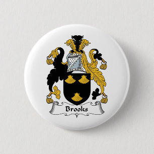 Brooks Family Crest 2 Inch Round Button