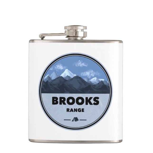 Brooks Range Alaska Camping Hip Flask (Front)