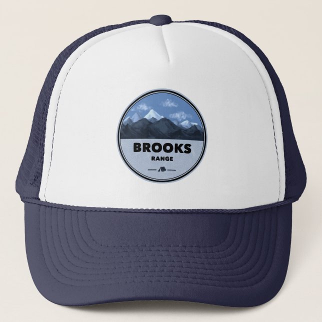 Brooks Range Alaska Camping Trucker Hat (Front)