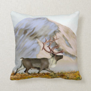 Brooks Range Caribou Throw Pillow