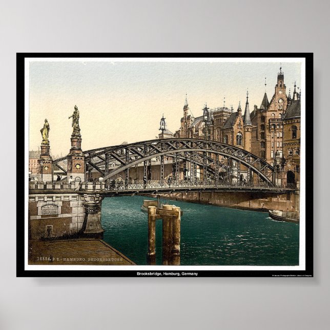 Brooksbridge, Hamburg, Germany Poster (Front)
