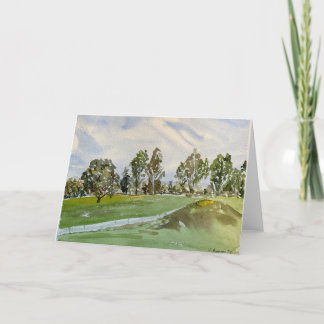 Brookside Golf Course No. 1 Watercolor Thank You Card
