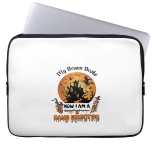 Broom Broke Band Director Halloween Haunted House Laptop Sleeve