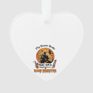 Broom Broke Band Director Halloween Haunted House Ornament