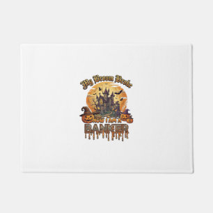 Broom Broke Banker Halloween Haunted House Witch P Doormat