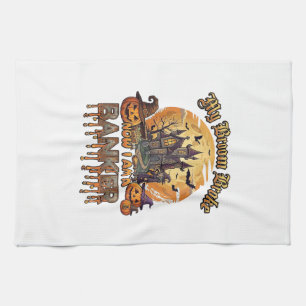 Broom Broke Banker Halloween Haunted House Witch P Kitchen Towel