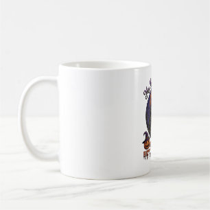 Broom Broke Bicycle Messenger Witch Halloween Moon Coffee Mug