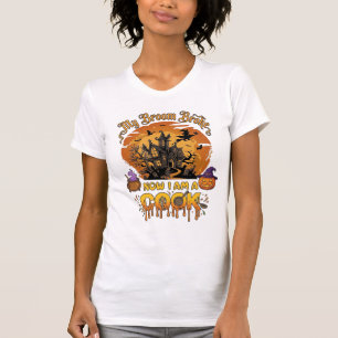 Broom Broke Cook Halloween Haunted House Cauldron T-Shirt