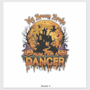 Broom Broke Dancer Halloween Haunted House Pumpkin