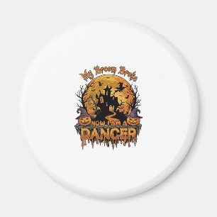 Broom Broke Dancer Halloween Haunted House Pumpkin Magnet