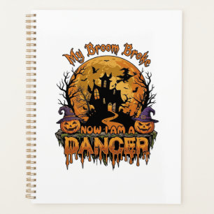 Broom Broke Dancer Halloween Haunted House Pumpkin Planner