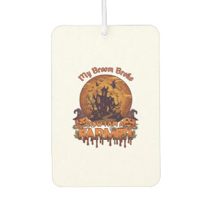 Broom Broke Farmer Halloween Witch Haunted House P Air Freshener