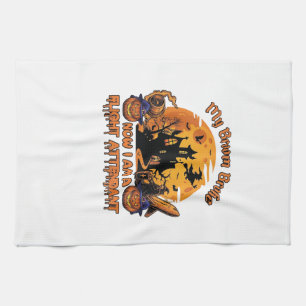 Broom Broke Now Am Flight Attendant Halloween_1 Kitchen Towel