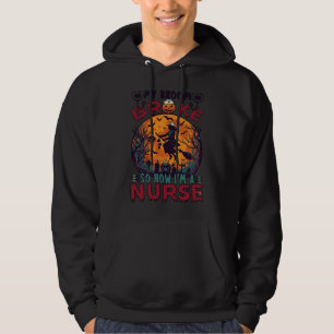 Broom Broke Nurse Halloween Witch Full Moon Bats_1 Hoodie