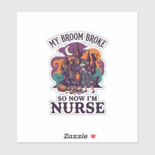 Broom Broke Nurse Halloween Witch Haunted House_1
