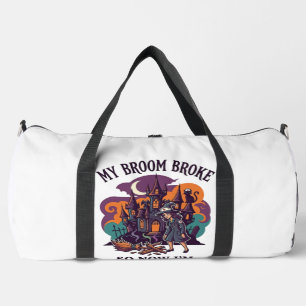 Broom Broke Nurse Halloween Witch Haunted House_1 Duffle Bag