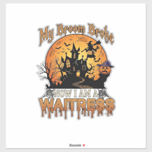Broom Broke Waitress Halloween Witch Haunted House