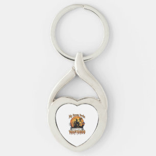 Broom Broke Waitress Halloween Witch Haunted House Keychain