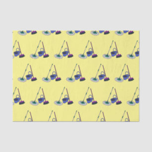 Broom & mop cartoon illustration tissue paper