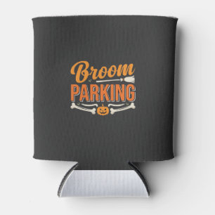 Broom Parking Halloween Vector Design_1 Can Cooler