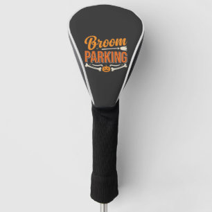 Broom Parking Halloween Vector Design_1 Golf Head Cover