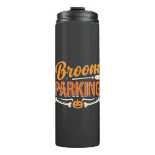 Broom Parking Halloween Vector Design_1 Thermal Tumbler