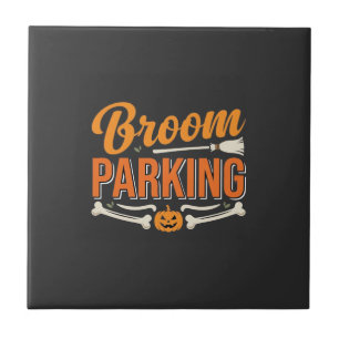 Broom Parking Halloween Vector Design_1 Tile