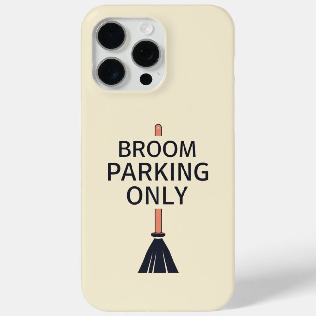 Broom Parking Only Witch Phone Case (Back)