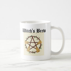 Broom pentagram Witch's Brew Coffee Mug