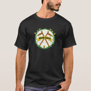 Broom Service- Large on Front T-Shirt