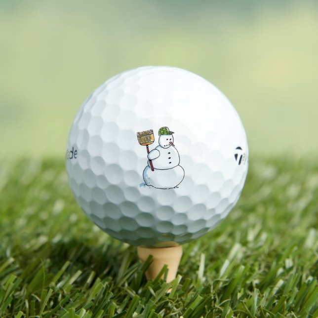Broom Snowman Taylor Made TP5 golf balls 12 pk (Insitu Tee)