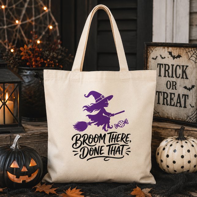 Broom There Done That Witch Halloween Tote Bag (Creator Uploaded)