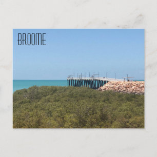 broome town beach jetty postcard