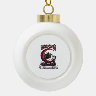 Brooms Amateurs Grim Reaper Motorcycle Halloween R Ceramic Ball Christmas Ornament