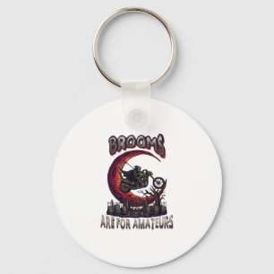 Brooms Amateurs Grim Reaper Motorcycle Halloween R Keychain