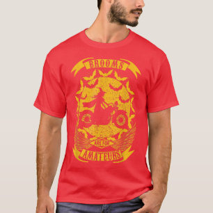 Brooms Are For Amateurs Witches Motorcycle Funny H T-Shirt