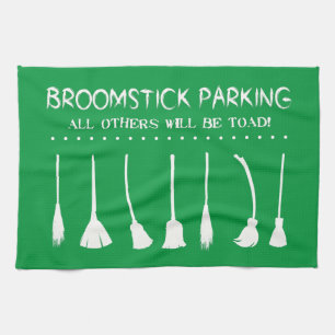 BROOMSTICK PARKING KITCHEN TOWEL