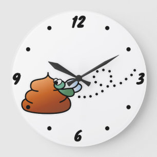 Brootsch the PooPoo Large Clock