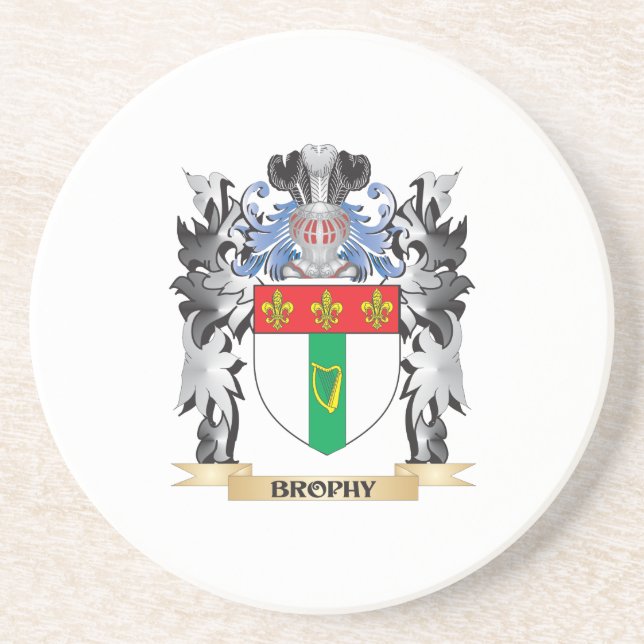 Brophy Coat of Arms - Family Crest Coaster (Front)