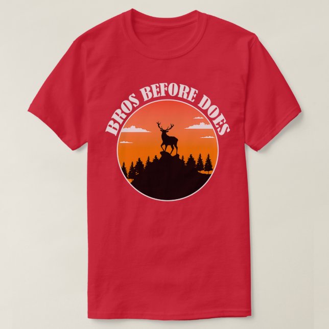 Bros Before Does Bachelor Party T-Shirt (Design Front)