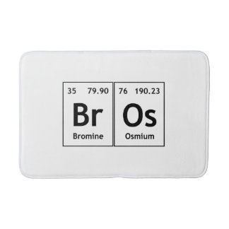 BrOs Chemistry Periodic Table Words Element Symbol Bath Mat